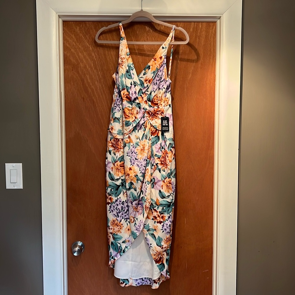 NWT Express High Low Midi Dress, Size S